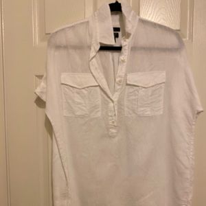 Linen popover top - jcrew